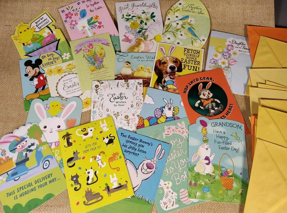 EASTER New Hallmark Expressions Greeting Cards Variety 30 Lot +  Envelopes Multi - Image 1 of 2