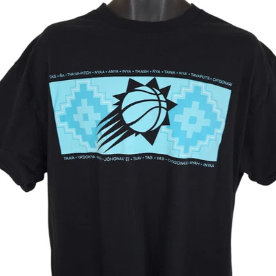 Phoenix Suns T Shirt Mens Size XL Black Gila River Southwestern Native American - Image 1 of 4