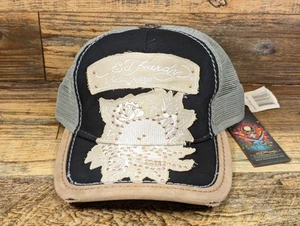 Ed Hardy Skull Rose Snapback Mesh Hat Cap New With Tags - Picture 1 of 13