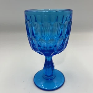 Vintage Noritake Perspective Blue Stemmed Pressed 5” Wine Glass - Picture 1 of 6
