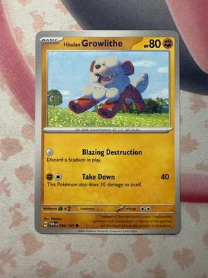 Hisuian Growlithe - Common SV06: Twilight Masquerade 099/167 NM English Pokemon - Image 1 of 2