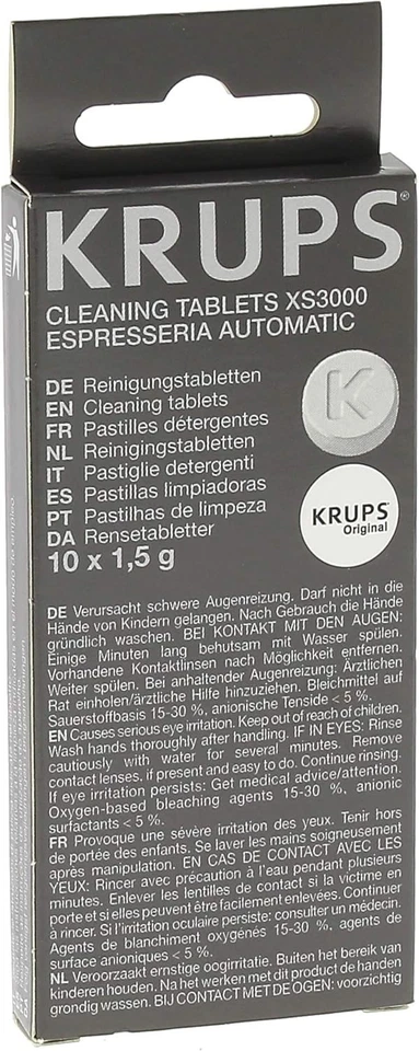 Krups XS3000 Fully Automatic Machines Cleaning Tablets 10 Count Genuine
