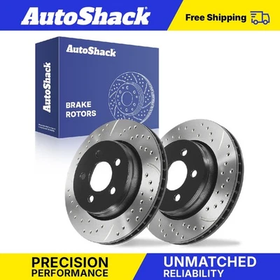 Front Drilled Slotted Brake Rotors for Dodge Nitro 2008-2012 Jeep Liberty - Image 1 of 4
