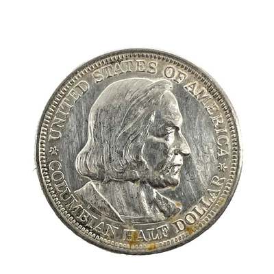 1893 Columbian Exposition Toned Commemorative 90% Silver 50c Half Dollar Coin #6 - Image 1 of 4