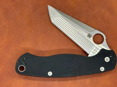 USADO-Spyderco Paramilitar 2-Tanto-CPM S30V - Blade HQ Exclusivo - ENVÍO GRATUITO Foto 1 de 4