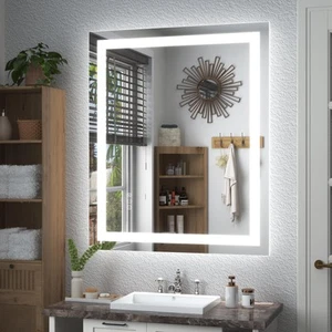32x36 Lighted Mirror for Bathroom Wall, Smart Illuminated Vanity Mirror with ... - Picture 1 of 6