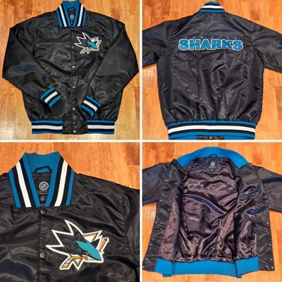 NHL San Jose Sharks Satin Bomber GIII by Carl Banks Chaqueta a Presión Para Hombre Mediana  Foto 1 de 4