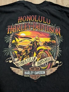 Harley Davidson Honolulu Hawaii TShirt Men’s Black Size 2XL - Picture 1 of 6