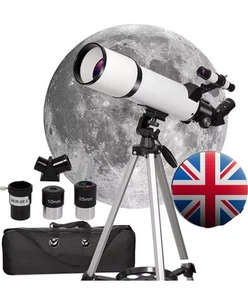 Telescopes for Adults Astronomy, 80mm Aperture 600mm Refractor Telescope for Kid - Picture 1 of 10
