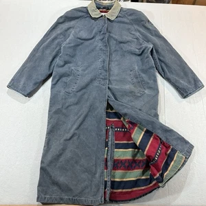 Vintage 90s Brandon Thomas Barn Chore Coat Duster Striped Blanket Lined Size Small - Bild 1 von 18