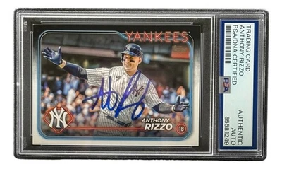 Tarjeta PSA firmada por Anthony Rizzo 2024 Topps #184 New York Yankees Foto 1 de 2