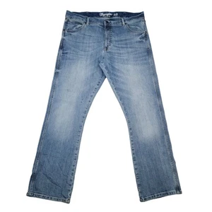 Wrangler Retro Slim Boot Jeans Men's 38x34 Blue Denim Casual Stretch Cowboy - Picture 1 of 16