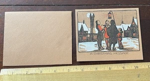 Vintage Christmas Card Unused, A Christmas Message with Envelope - Picture 1 of 3