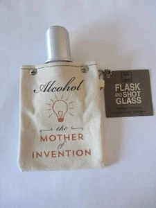 BEUTELTASCHE + TISCH 4 OZ FLASCHE UND SCHNAPSGLAS HERGESTELLT IN DEN USA BRANDNEU - Bild 1 von 4