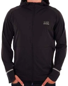 EA7 Emporio Armani Hooded Zip Jacket Black Bean - Picture 1 of 3