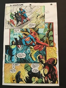 Justice League guida colori originale art team Superman Batman Flash Wonder Woman - Foto 1 di 1