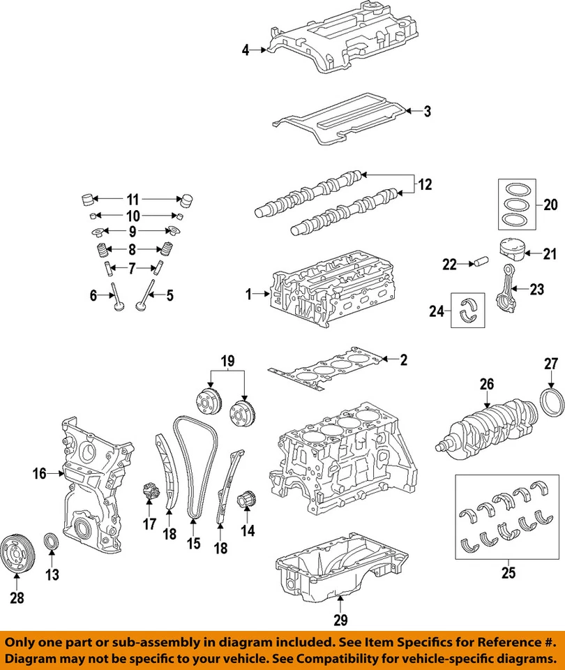 Válvula de admisión de motor de chispa Chevrolet GM OEM 13-15 96990221 Foto 1 de 1