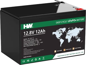 12V Lithium Battery 12Ah, Rechargeable 12V Lifepo4 Batteries, 6000+ Deep Cycles, - Picture 1 of 7