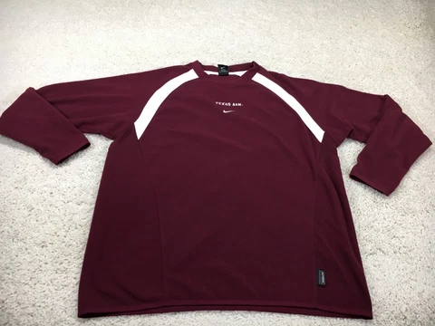 Texas A&M Aggies Sweater Mens Extra Large Red Nike Sweatshirt Center Swoosh Logo Cover