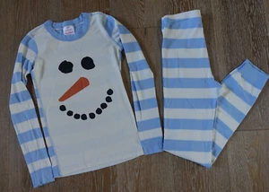 Hanna Andersson Boys Girls Snowman Pajama Size 150/US 12 EUC - Picture 1 of 4