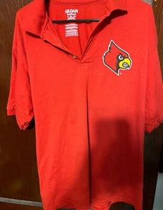 University Of Louisville Mens XL Red Cardinals Polo Shirt - Picture 1 of 6