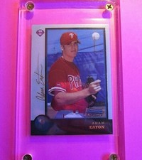 1998 Bowman Chrome, GOLDEN Anniversary #116 Adam Eaton SSP #d/50 Rookie GOLD Sig