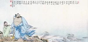 掛軸1967 ORIGINAL ART CHINESE PAINTING-Fan Zeng eight immortals&范曾 八仙图 - Picture 1 of 9