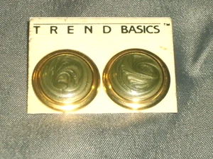 Trend Basics Damen Ohrringe goldfarben Metall grau Wirbel Mitte 7/8" - Bild 1 von 2