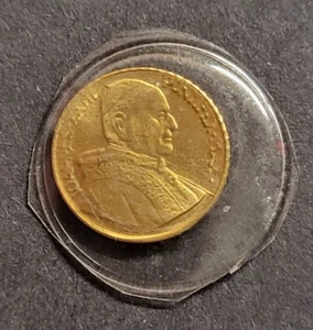 Token Papa Giovanni XXIII Small Coin Gold 8 KT Ozt. 0.0120 con plastica - Foto 1 di 2