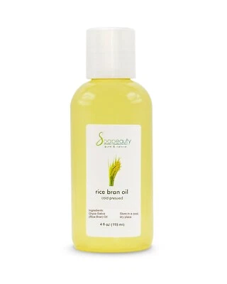 Rice Bran Oil Cold Pressed 100% Pure & Natural 4 fl oz by Soapeauty