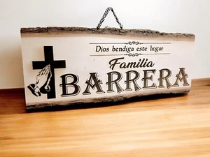 Personalized Engraved Wood Sign 23" Large Rectangle Basswood. Horse & Horseshoe - Picture 1 of 5