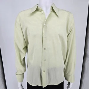 Vintage 1970s Rawe Rheda Light Green Wide Collar European Dress Shirt (XXXL) - Picture 1 of 14