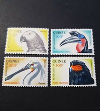 TIMBRE GUINÉE POSTE AÉRIENNE OISEAUX N°26 À 28+133 NEUF ** LUXE MNH COTE 23,50€