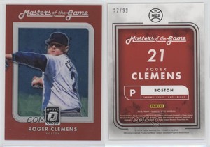 2016 Panini Donruss Optic Masters of the Game Red /99 Roger Clemens #MG2
