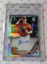 2019 Bowman Draft Chrome Refractor 343/499 Gunnar Henderson #CDA-GH Auto Orioles