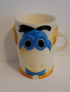 FLINTSTONE'S Tazza Coppa Bevande Vintage DINO Plastica VITAMINA PROMO 1968 - Foto 1 di 6
