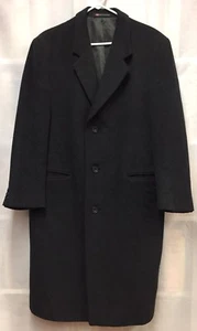 Kuppenheimer USA Mens Charcoal/Black WOOL CASHMERE Blend Overcoat Top Coat - Picture 1 of 11