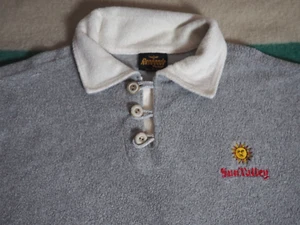 VTG 90s Renegade Sun Valley Idaho Ski Resort Gray Fleece Henley Sweatshirt 2XL - Picture 1 of 8