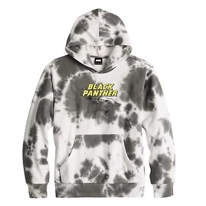 Marvel New Size L Wakanda Forever Black Panther Charcoal White Cloud Hoodie - Picture 1 of 2
