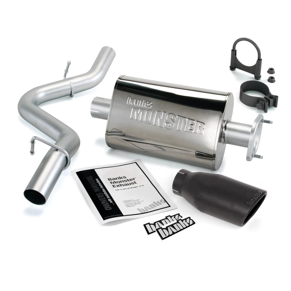 Banks Power 51313-B Monster Exhaust System Fits 00-03 Wrangler (TJ) - Image 1 of 1