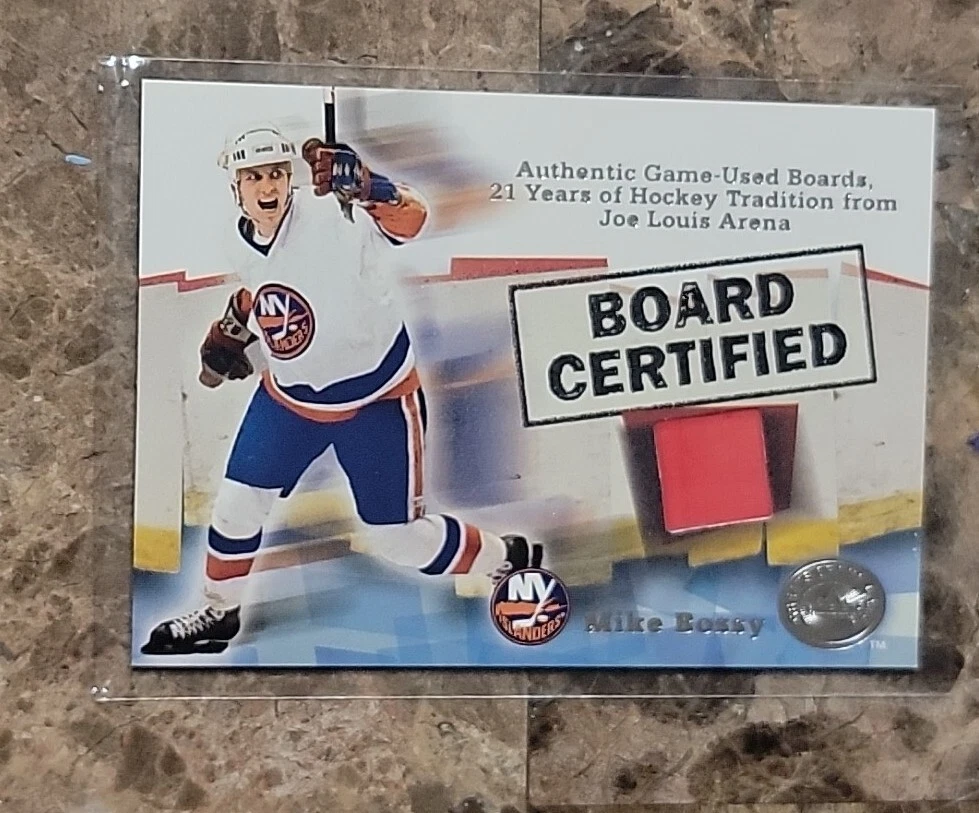 Mike Bossy 2001-02 Fleer Greats of The Game Board Certified Joe Louis Arena