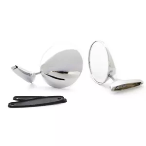 FIT CHEVROLET BEL AIR 50 51 52 55 57 STSINLESS DOOR MIRRORS PAIR LH/RH ( 2pcs ) - Bild 1 von 6