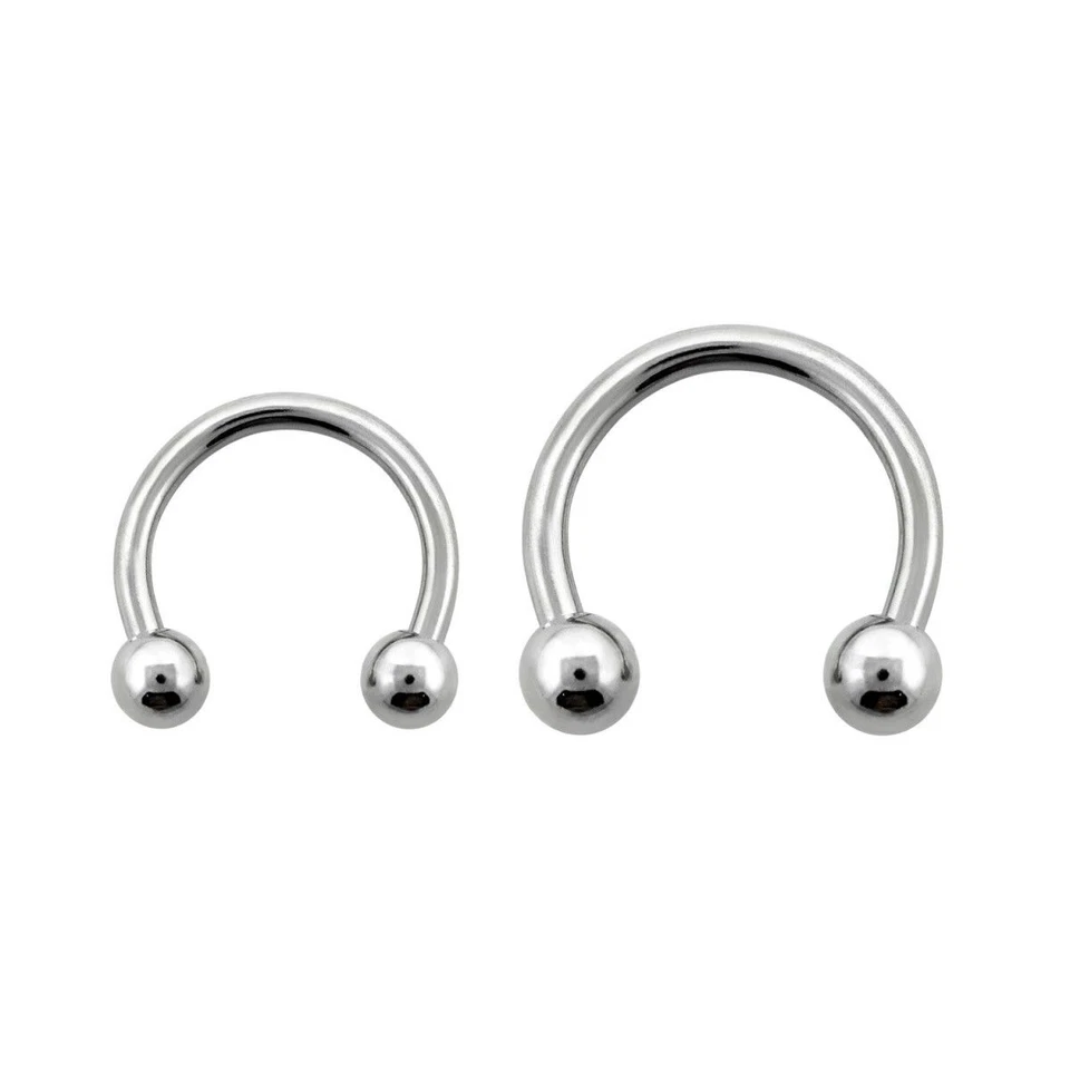 ❤ 0,8mm Hufeisen Ohr Piercing Circular Barbell Augenbrauen Kugeln Chirurgenstahl - Bild 1 von 1