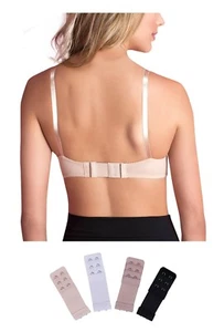 Set of 4 Bra Extenders 2 Hooks 3 Rows with Elastic - Picture 1 of 5