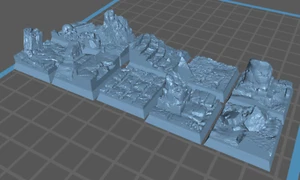 Wraith King's 10x 20mm Rubble Square Bases Kings of War Necropolis28 DND - Bild 1 von 3