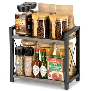 Counter Coffee Bar Organizer Coffee Station Organizer for Countertop Wooden K... - Picture 1 of 6
