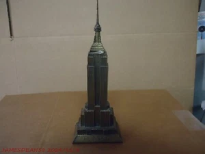 New York City Empire State Building Thermometer Souvenir CAST Metal Statue 6.5" - Picture 1 of 2