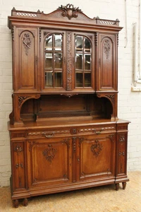 Antique French Louis XVI Style Walnut Buffet Cabinet Sideboard - Picture 1 of 12