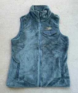 LL Bean Vest Women’s Medium Hi-Pile Fleece Full Zip Teal Outdoor New - Picture 1 of 7