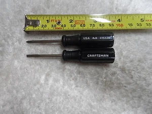 Craftsman Vintage NOS Black Screwdriver Phillips/Slotted, USA 2pcs, 41542M/41760 - Picture 1 of 3